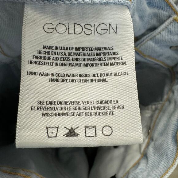 GOLDSIGN The Low Slung 90's Crop Jean High Rise Nichols Light Blue Sz. 26 - Picture 10 of 11